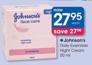 Johnson's Daily Essentials Night Cream-50ml Each
