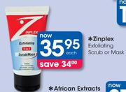 Zinplex Exfoilating Scrub Or Mask-Each