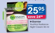 Garnier Youthful Radiance Night Cream-50ml Each