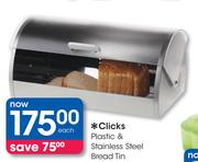 Clicks Plastic & Stainless Steel Bread Tin-Each