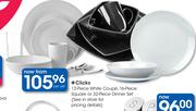 Clicks 12-Piece White Coupe,16-Piece Square Or 32-Piece Dinner Set-Per Set