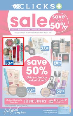 Clicks : Save Up To 50% (26 Dec 2014 - 2 Feb 2015), page 1