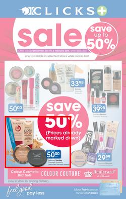 Clicks : Save Up To 50% (26 Dec 2014 - 2 Feb 2015), page 1