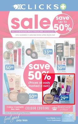 Clicks : Save Up To 50% (26 Dec 2014 - 2 Feb 2015), page 1