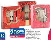 Revlon Unforgettable, Love Her Madly, Fire And Ice Or Pink Happiness Gift Set-Per Set