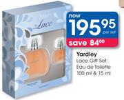 Yardley Lace Gift Set:EAU DE Toilette 100 ML And 15 ML-Per Set