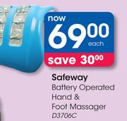 Safeway Battery Operated Hand & Foot Massager D3706C