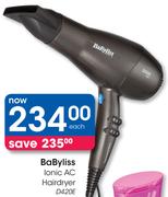 Babyliss Ionic AC Hairdryer D420E
