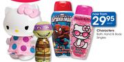 Characters Bath, Hand & Body Singles-Each