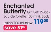 Enchanted Butterfly Gift Set:2-Pack Eau de Toilette 100ml & Body Lotion 100ml