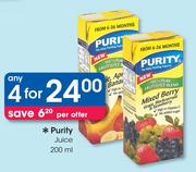 Purity Juice-4 x 200ml