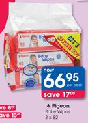 Pigeon Baby Wipes-3 x 82 Per Pack