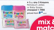 Krayons Petroleum Jellies Or Baby Soaps Each