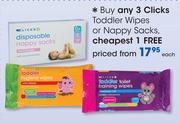 Clicks Toddler Wipes Or Nappy Sacks Each