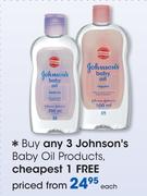 Johnson's Baby Oil Products Each