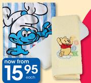 Character Magic Or Printed Face Cloths