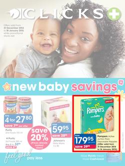 Clicks : New Baby Savings (31 Dec - 18 Jan 2015), page 1