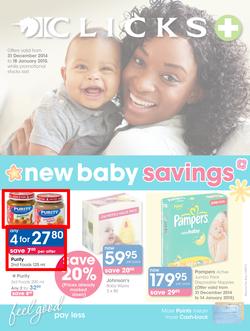 Clicks : New Baby Savings (31 Dec - 18 Jan 2015), page 1