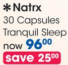 Natrx 30's Capsules Tranquil Sleep-Per Pack
