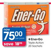 Ener-Go Triple Action 20 Sachets
