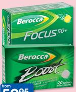 Berocca Boost Or Focus 50+ 20 Effervescent Tablets-Per Pack