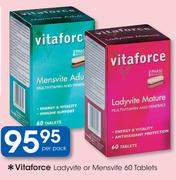 Vitaforce Ladyvite Or Mensvite-60 Tablets Each