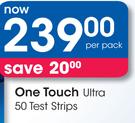 One Touch Ultra 50 Test Strips