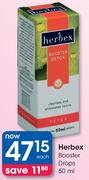 Herbex Booster Drops-50ml Each