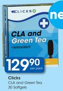 Clicks CLA And Green Tea 30 Softgels-Per Pack