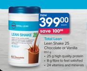 Total Lean Lean Shake 25 Chocolate Or Vanilla-832g Each