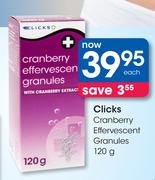 Clicks Cranberry Effervescent Granules-120gm
