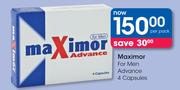 Maximor For Men Advance 4 Capsules-Per Pack