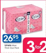 Lil-Lets Maxi Thick Duo Pack-Per Pack