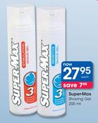 Super-Max Shaving Gel-200ml Each