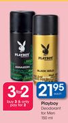 Playboy Deodorant For Men-150ml Each