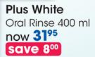 Plus White Oral Rinse-400ml