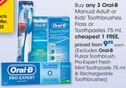 Oral-B Manual Adult Or Kids Toothbrushes, Floss Or Toothpastes-75ml Each