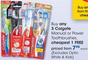 Colgate Manual Or Power Toothbrushes(Excludes Optic White & Kids)