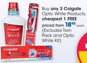 Colgate Optic White Products(Excludes Twin Pack And Optic White Kit)