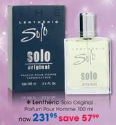 Lentheric Solo Original Parfum Pour Homme 100ml