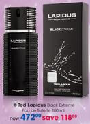 Ted Lapidus Black Extreme Eau De Toilette 100ml