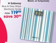Safeway Blue & Grey Stripe Electronic Scale