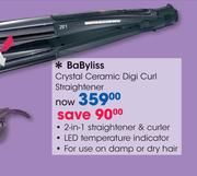 BaByliss Crystal Ceramic Digi Curl Straightener