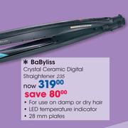 BaByliss Crystal Ceramic Digital Straightener 235