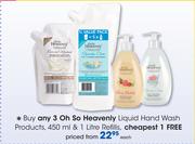 Oh So Heavenly Liquid Hand Wash Products-450ml & 1Ltr Refills Each