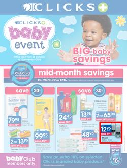 Clicks : Big Baby Savings (13 Oct - 13 Nov 2016), page 1