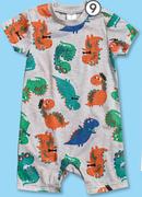 Clicks Made 4 Baby Boys Dinosaur Romper