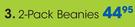Clicks Made 4 Baby 2 Pack Beanies