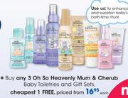 Oh So Heavenly Mum & Cherub Baby Toiletries And Gift Sets-Each