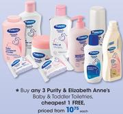 Purity & Elizabeth Anne's Baby & Toddler Toiletries-Each
